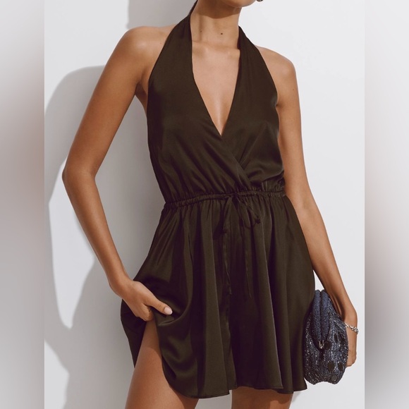 Anthropologie Hutch Classic Black Halter Romper, Size XS - Picture 2 of 12